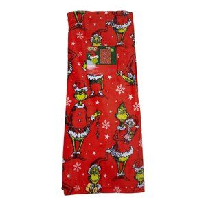Dr Seuss The Grinch Plush Throw Blanket 50" x 70"  Red Holiday Christmas Soft